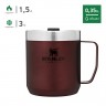 Термокружка с ручкой STANLEY CLASSIC 0,35L бордовый 10-09366-008
