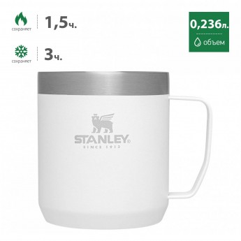 Термокружка STANLEY CLASSIC с ручкой 0,236L 10-11444-049 Cream Gloss Термокружка STANLEY CLASSIC с ручкой 0,236L 10-11444-049 Cream Gloss