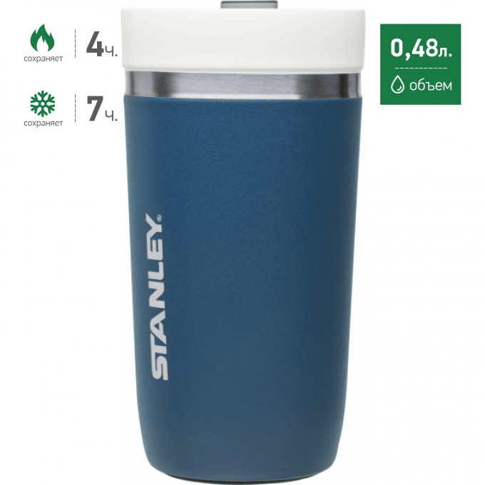 Термостакан STANLEY CERAMIVAC 0,48L синий 10-03110-007