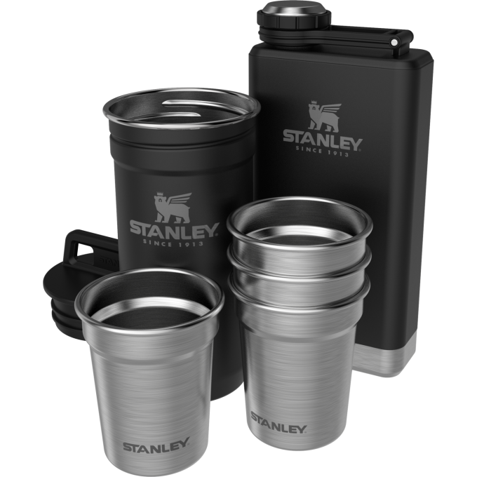 Набор: стопки STANLEY ADVENTURE 0,59L + фляга STANLEY ADVENTURE 0,23L черный 10-01883-035