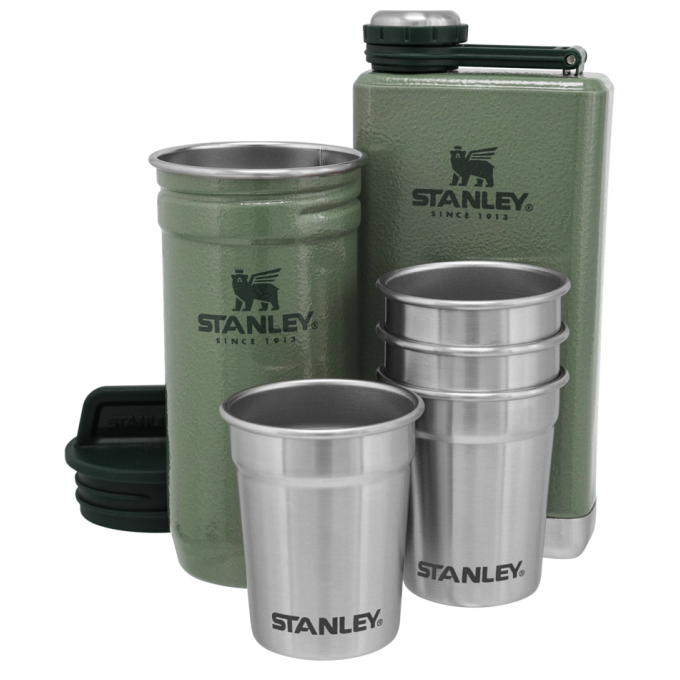 Набор: стопки STANLEY ADVENTURE 0,59L + фляга STANLEY ADVENTURE 0,23L зеленый 10-01883-034