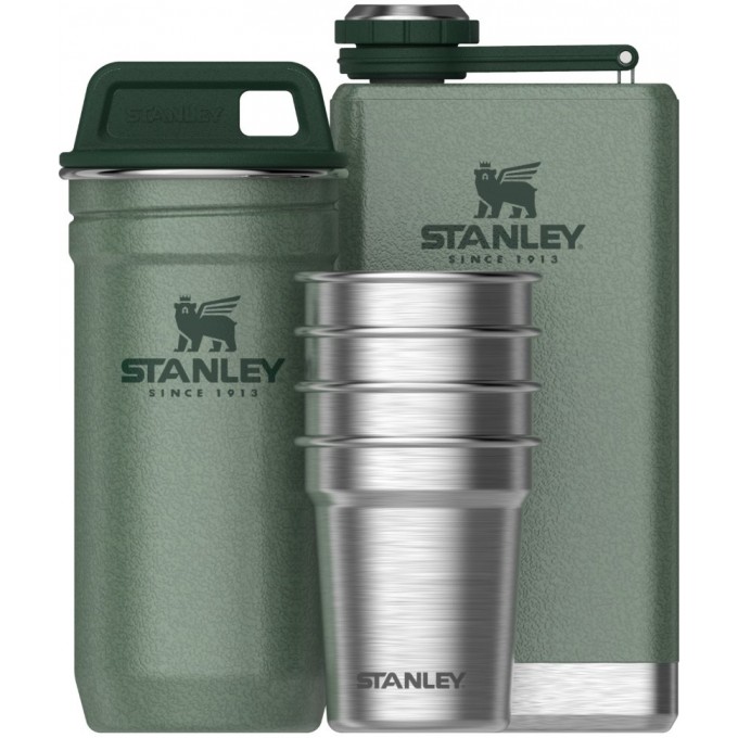 Набор: стопки STANLEY ADVENTURE 0,59L + фляга STANLEY ADVENTURE 0,23L зеленый 10-01883-058